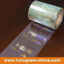 Estampage à chaud de feuille d&#39;aluminium transparent de hologramme de la sécurité 3D
